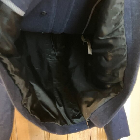 Banana Republic Mens Vintage Y2K Navy Military Peacoat Jacket Large Blue FA EXC - Picture 6 of 12